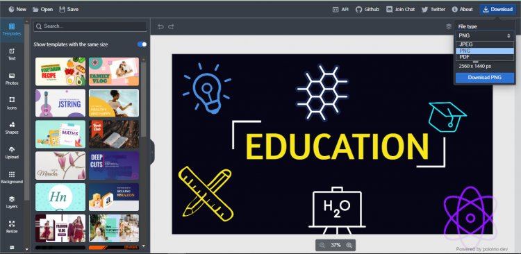 Polotno Studio App, Web Desain Grafis  Mirip Canva.